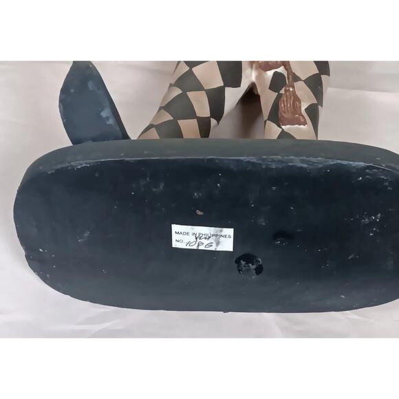 Vintage Joker Court Jester Figurine Composite Wood Statue Philippines 16"H - Picture 12 of 16